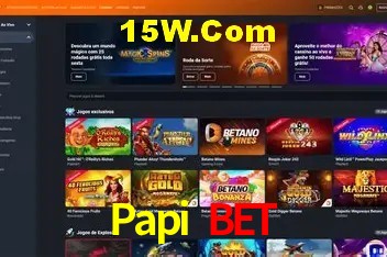Interface moderna da plataforma Papi Bet